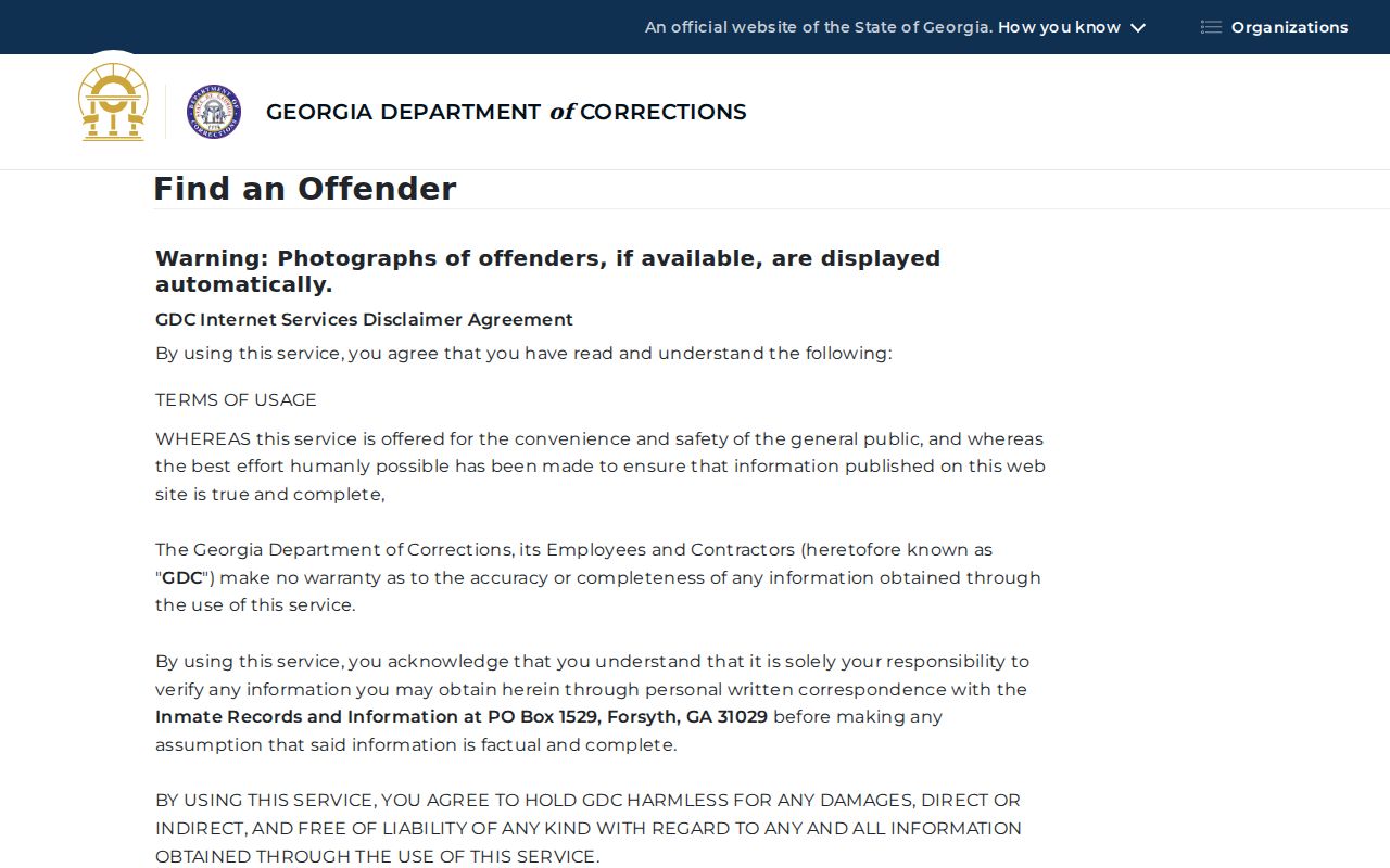 Banks County criminal history Georgia corrections offender search