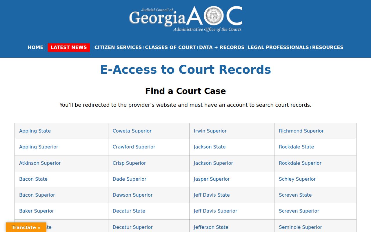 Banks County criminal history court record provider directory