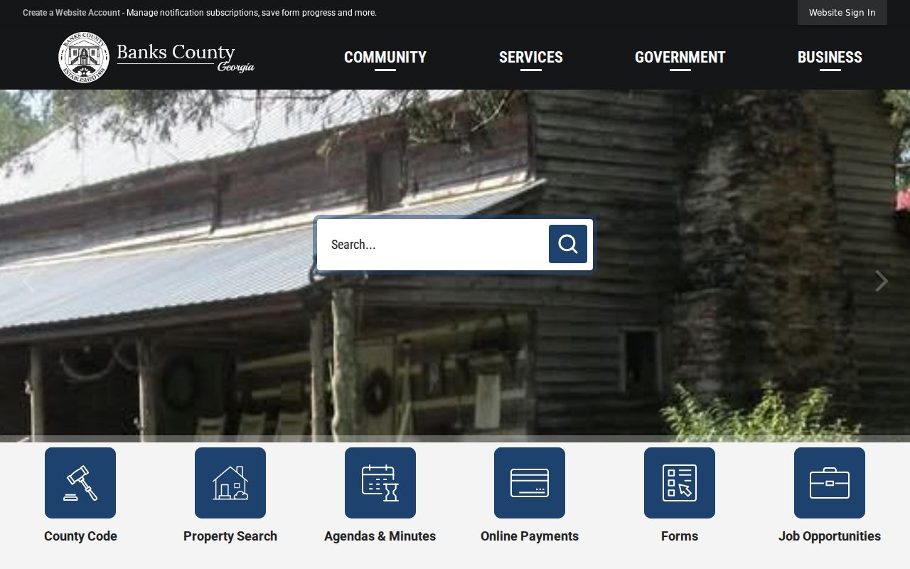 Banks County criminal records county government offices